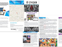Zyger's tri-fold Brochure Design